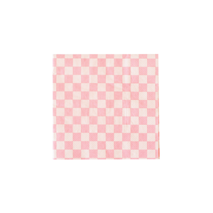 Pink Checkered Dessert Napkins 20ct | The Party Darling