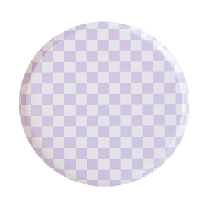 Purple Checkered Dessert Plates 8ct | The Party Darling