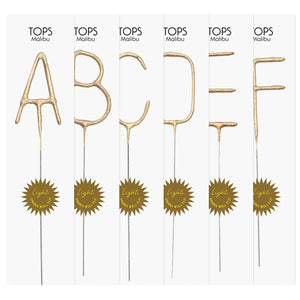 Big Golden Sparkler Letters, A-Z, &