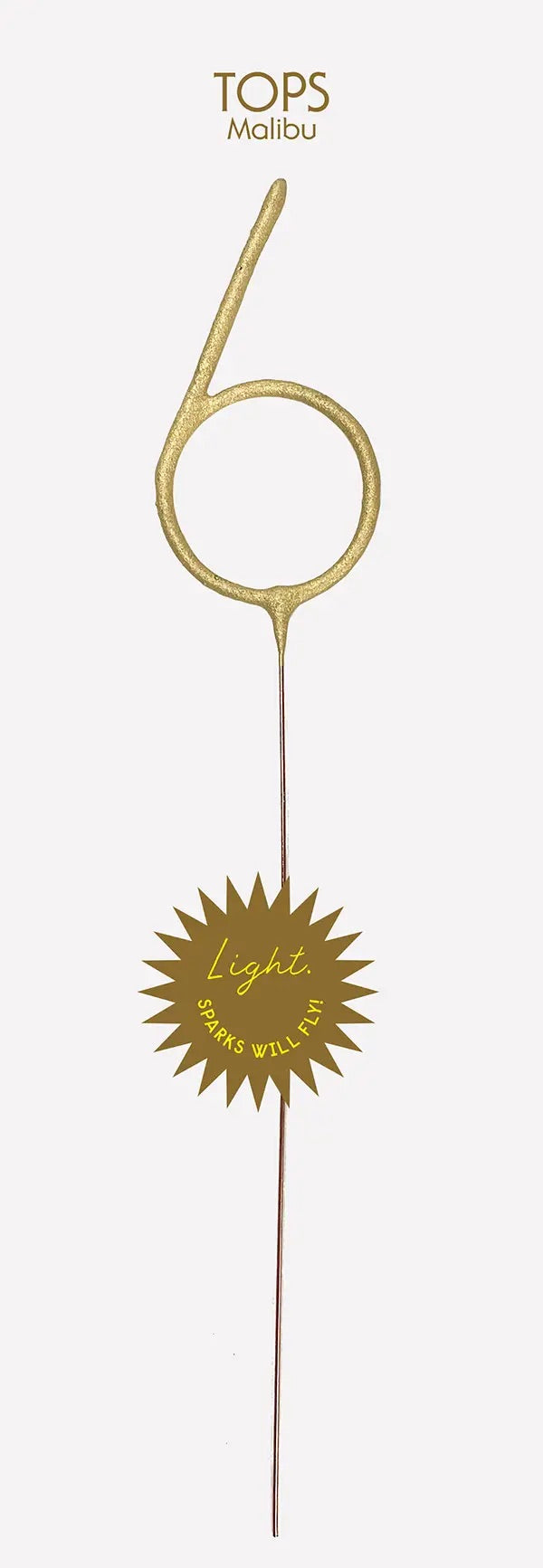 Giant Gold Number Sparkler 6