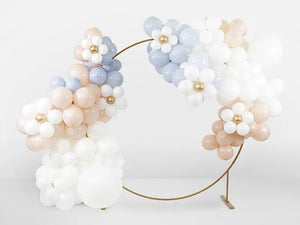 White & Gold Flower Balloon Kit Arrangement | The Party Darling