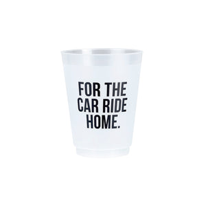 For The Car Ride Home Frosted Plastic Cups 8ct | The Party Darling