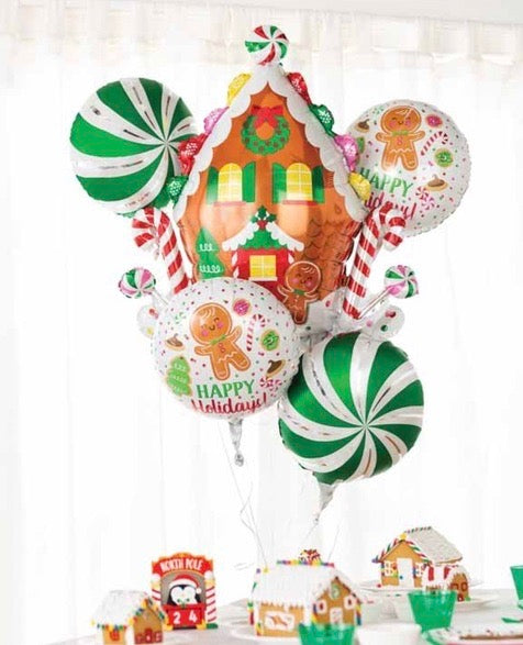 Gingerbread House Foil Balloon 30in - The Party Darling