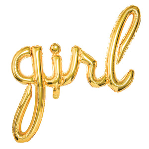 Gold Girl Letter Balloon Banner