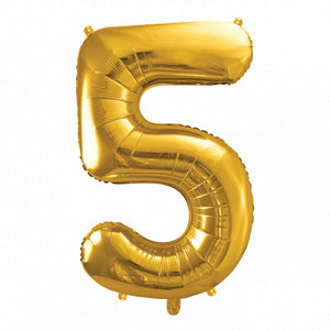 34" Giant Gold Number 5 Balloon | The Party Darling