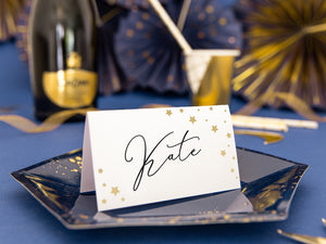 Gold Stars Place Cards 10ct - The Party Darling