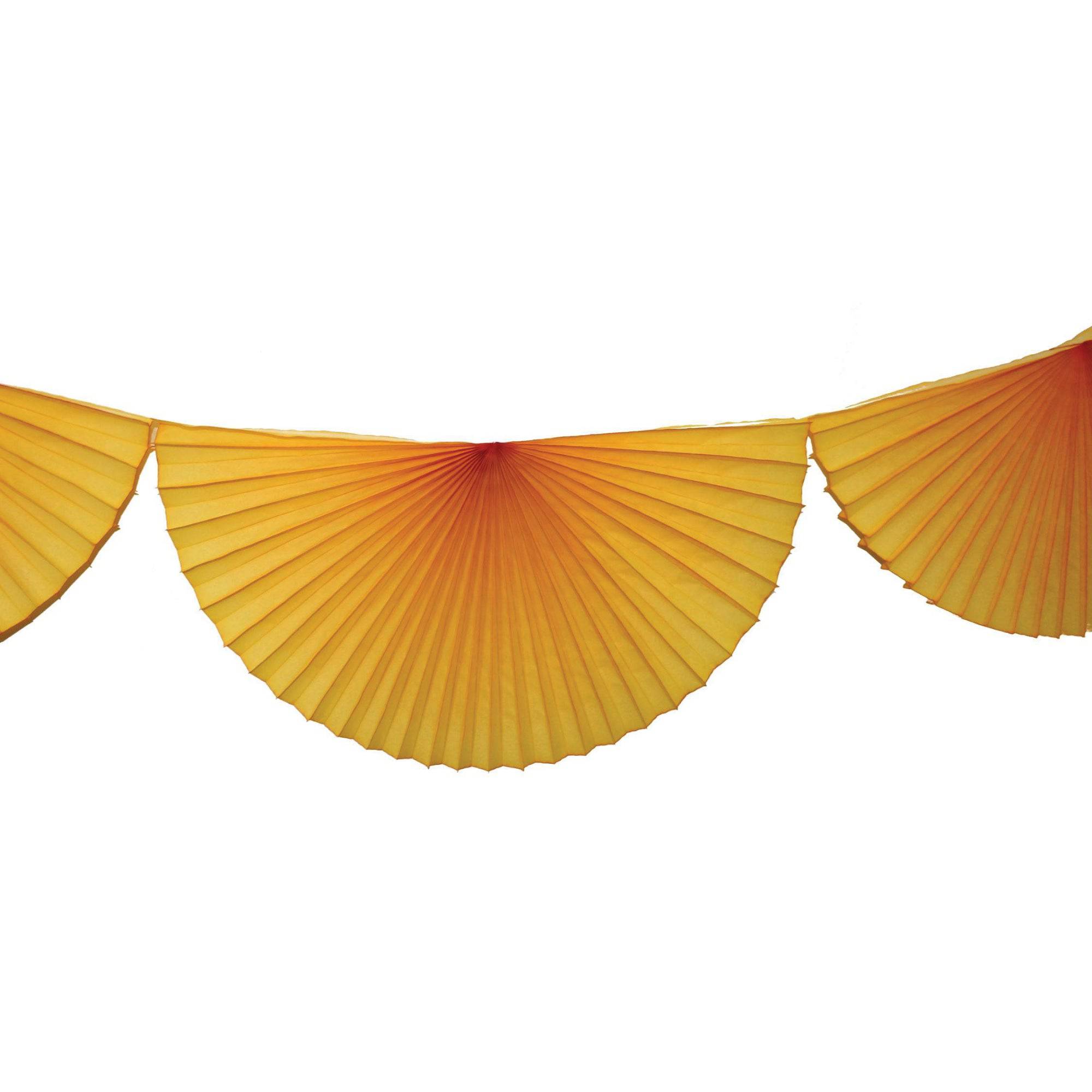Golden Yellow Bunting Fan Garland 10ft | The Party Darling