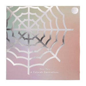 Halloween Hanging Spiderwebs 4ct - The Party Darling