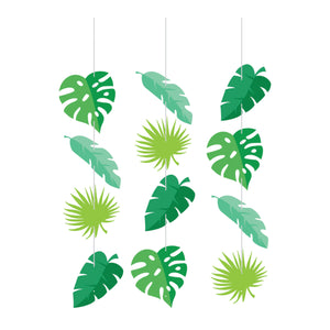Hanging Palm Leaf Decorations 3ct | The Party Darling