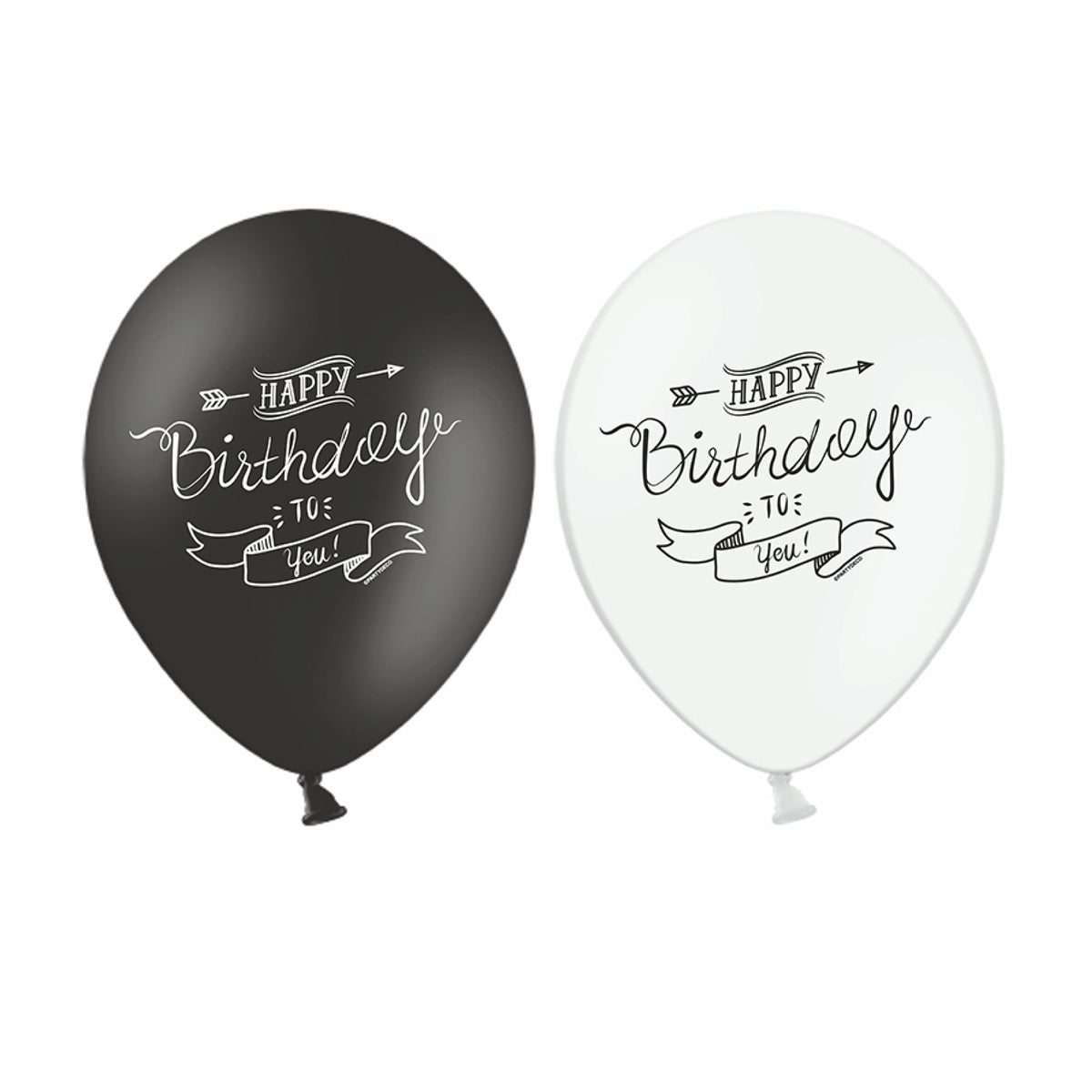 Black & White Birthday Balloons 6ct | The Party Darling