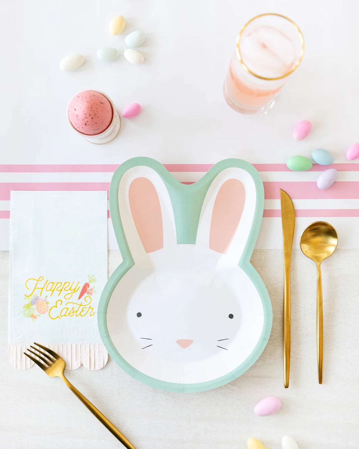 Pink Striped Paper Table Runner | The Party Darling