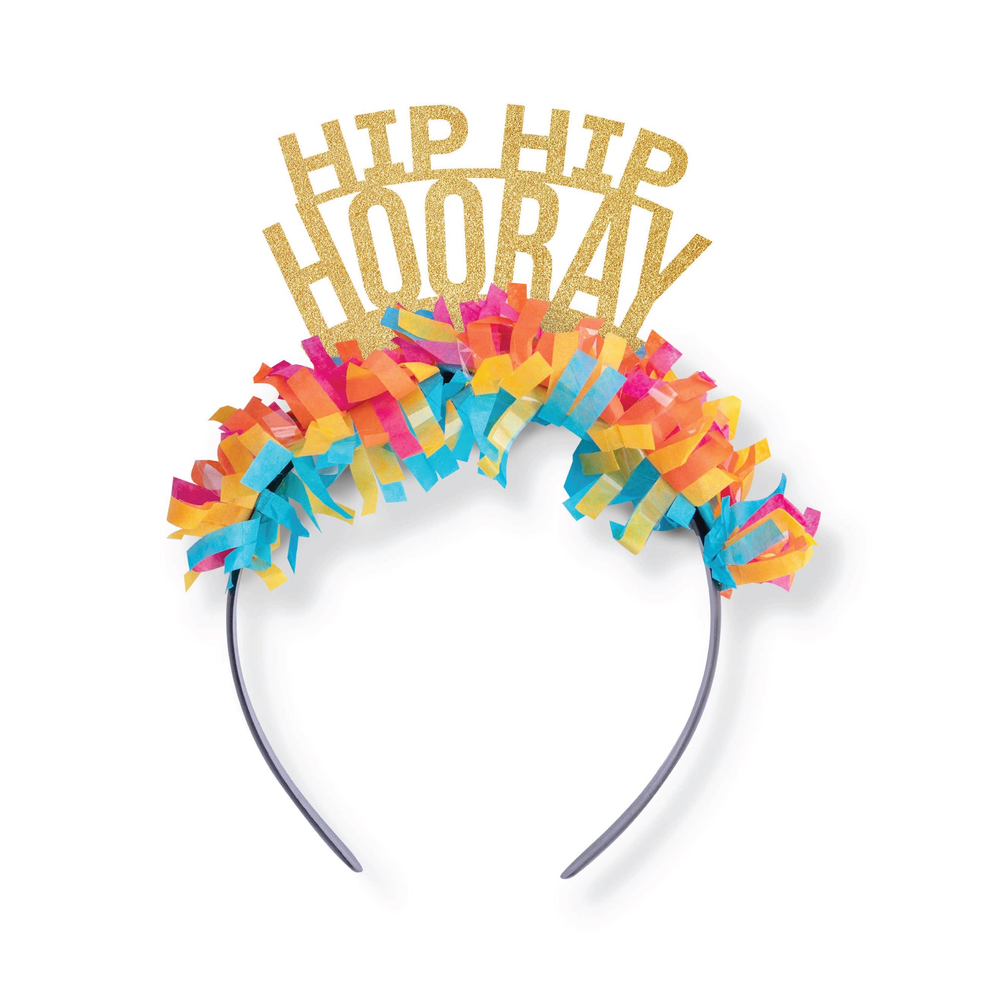 Multicolor Fringe Hip Hip Hooray Headband | The Party Darling