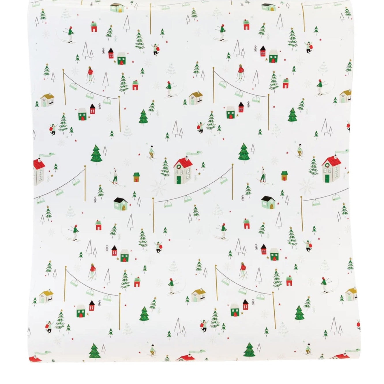 Holiday Skiers Paper Table Runner | The Party Darling