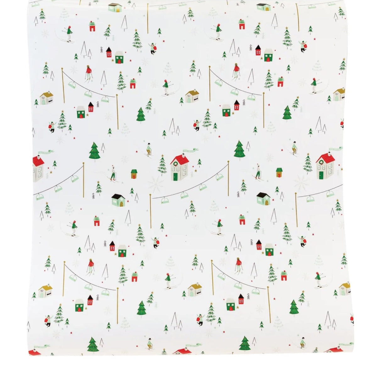 Holiday Skiers Paper Table Runner | The Party Darling