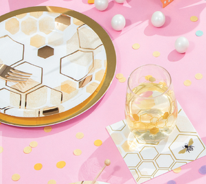 Honeycomb Plastic Stemless Wine Glass - The Party Darling