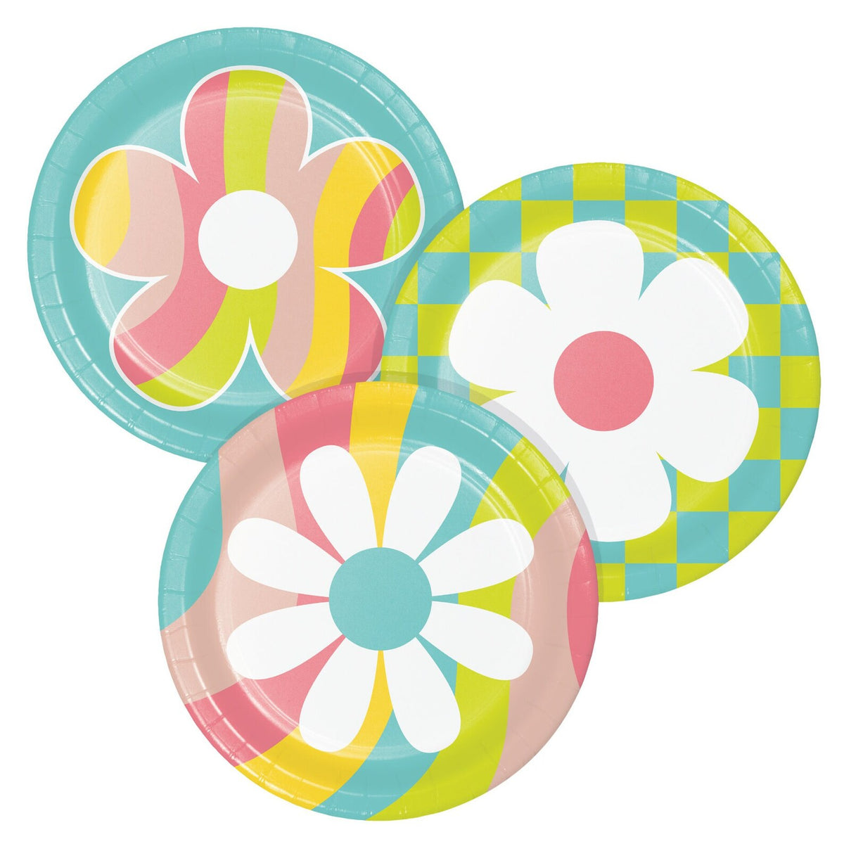 Flower Power Dessert Plates 8ct | The Party Darling