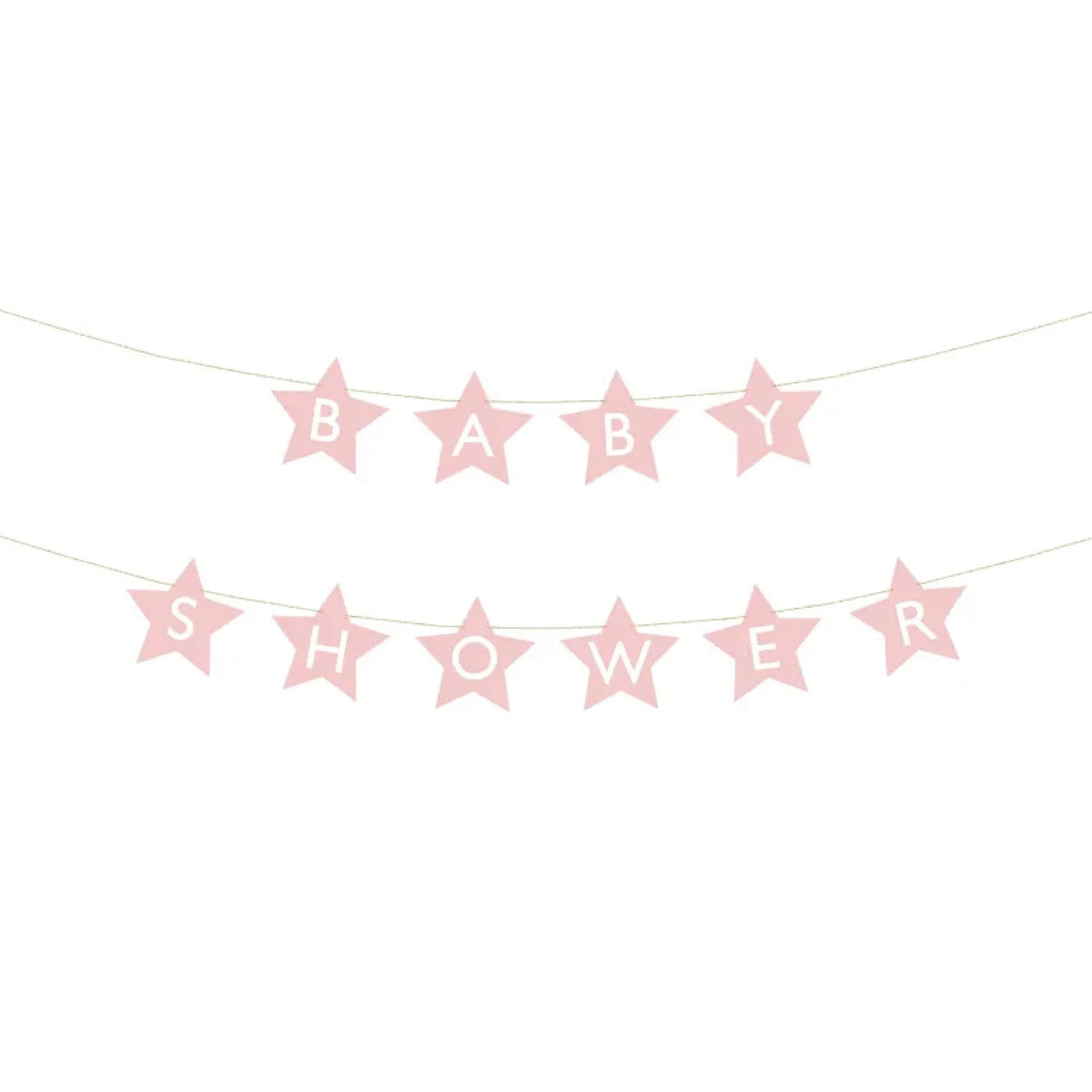 Pink Star Baby Shower Banner 9.5ft | The Party Darling