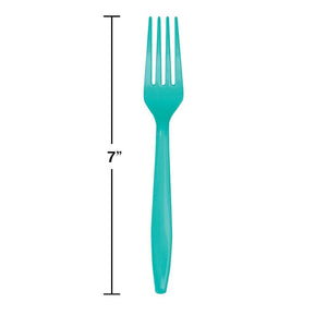 Teal Plastic Forks 24ct | The Party Darling