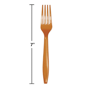 Pumpkin Spice Plastic Forks 24ct | The Party Darling