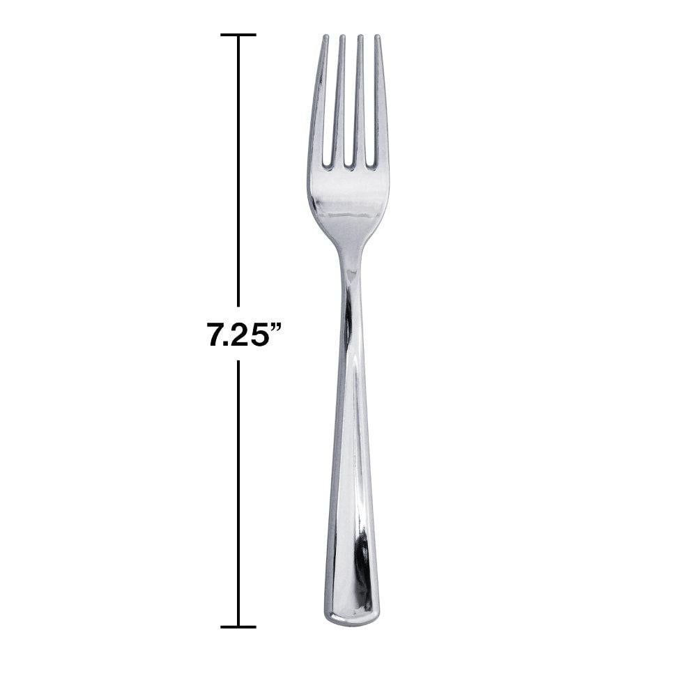 Silver Premium Plastic Forks Service for 24 | The Party Darling