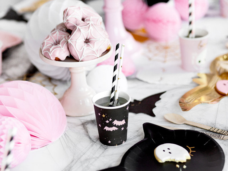 Black Halloween Cat Plates 6ct | The Party Darling