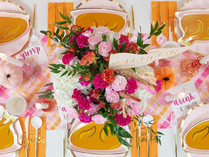 Orange Give Thanks Paper Guest Towels 16ct | The Party Darling