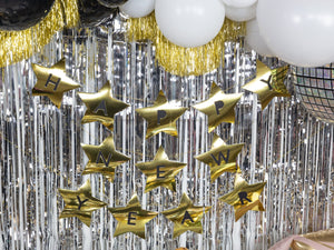 Gold Star Happy New Year Banner 9.5ft | The Party Darling
