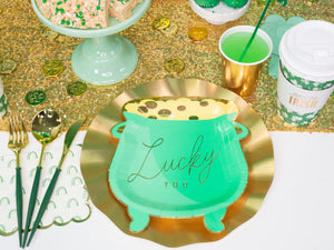 Lucky Pot of Gold Dessert Plates for St. Patrick's Day | The Party Darling
