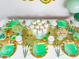 Lucky Pot of Gold Dessert Plates for St. Patrick's Day | The Party Darling