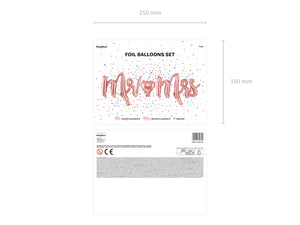 Rose Gold Mr. & Mrs. Cursive Letter Balloon Banner - The Party Darling