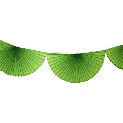 Lime Green Bunting Fan Garland 10ft