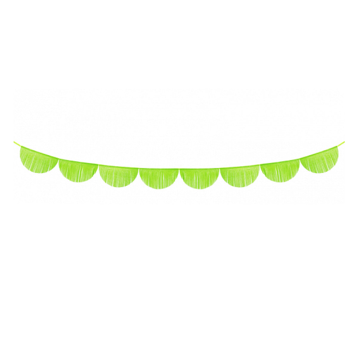 Lime Green Tissue Fringe Bunting Garland 10ft | The Party Darling