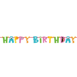Little Monster Happy Birthday Banner 7ft | The Party Darling