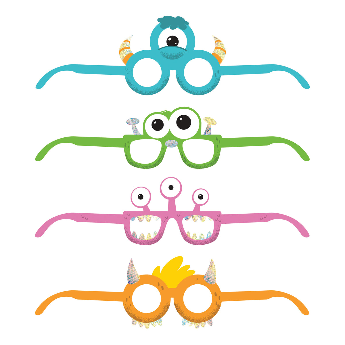 Little Monster Party Glasses 4ct | The Party Darling
