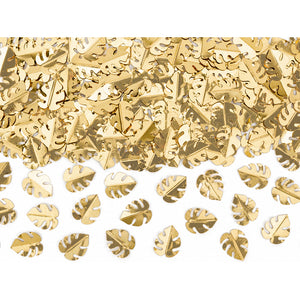 Metallic Gold Tropical Leaf Confetti .5oz | The Party Darling