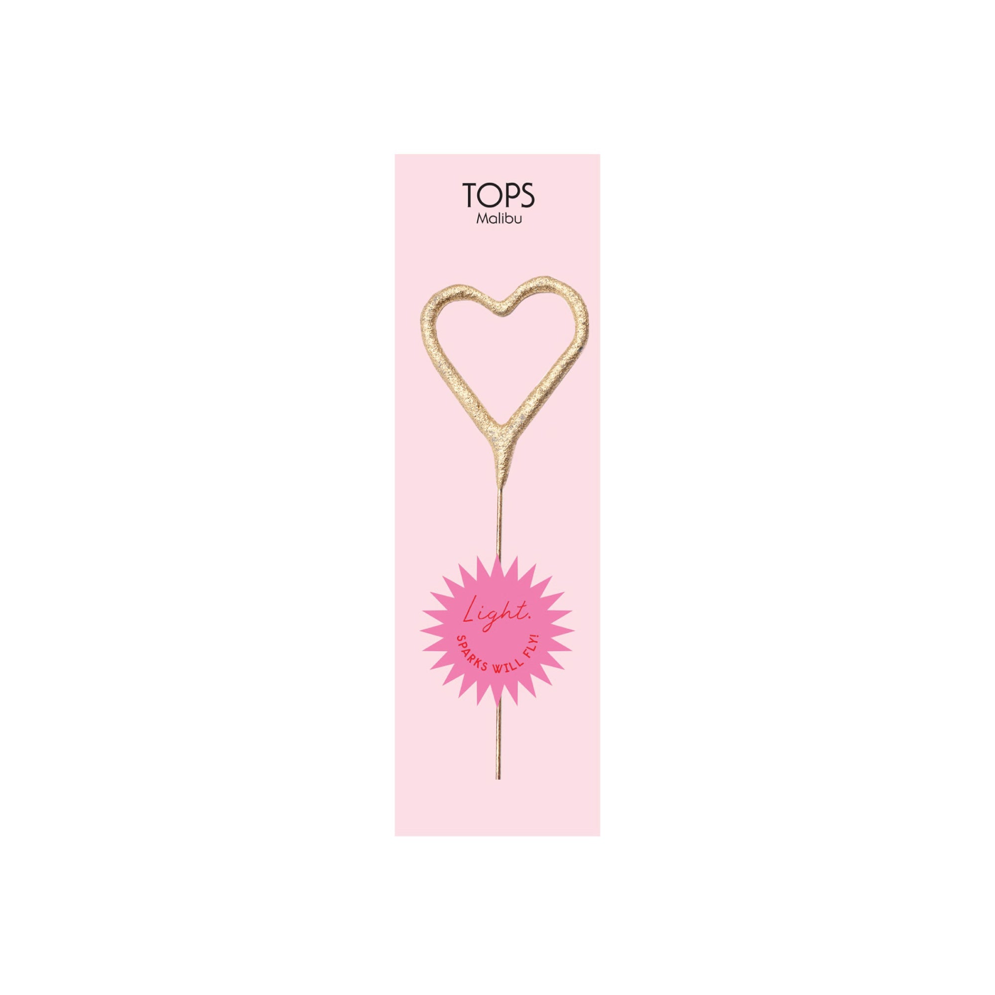 Mini Gold Heart Sparkler 1ct | The Party Darling