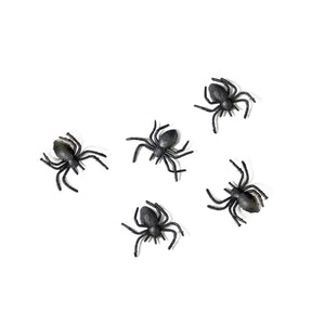 Black Plastic Spiders 10ct | The Party Darling