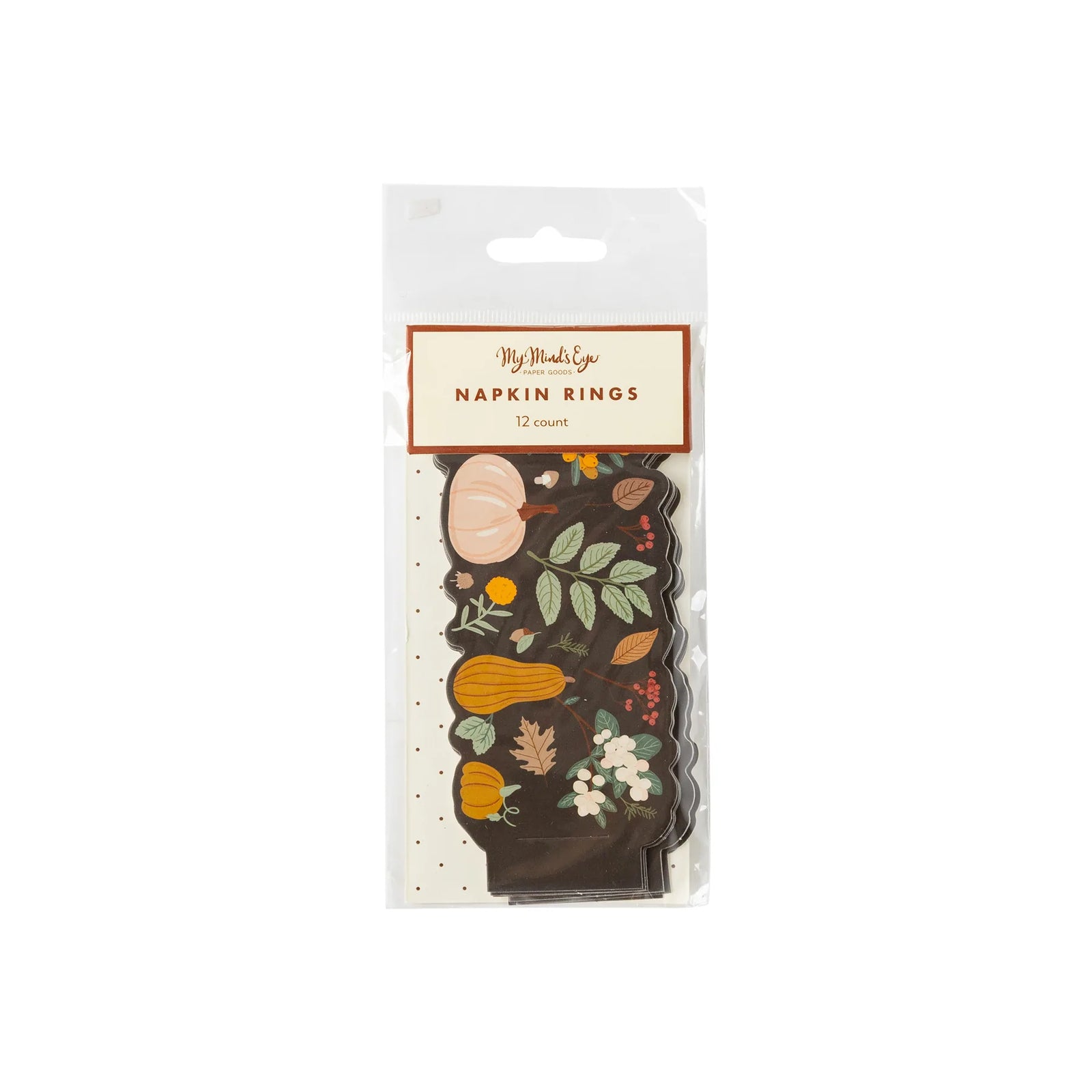 Nature Harvest Paper Napkin Rings 12ct | The Party Darling
