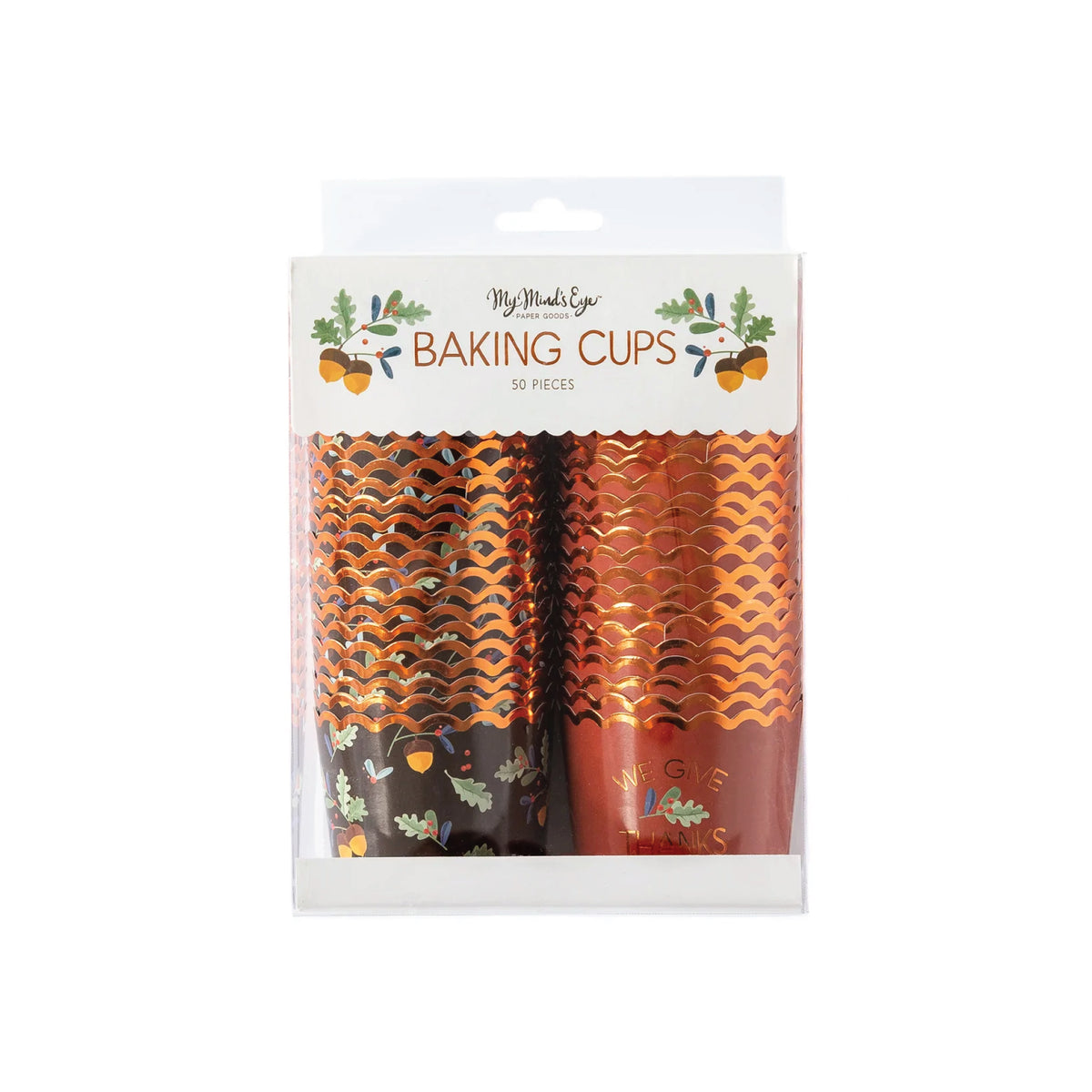 Nature Harvest We Give Thanks Baking Cups 50ct | The Party Darling