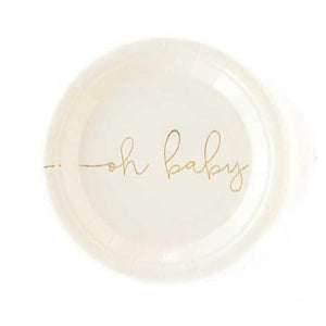 Oh Baby Dessert Plates 8ct | The Party Darling