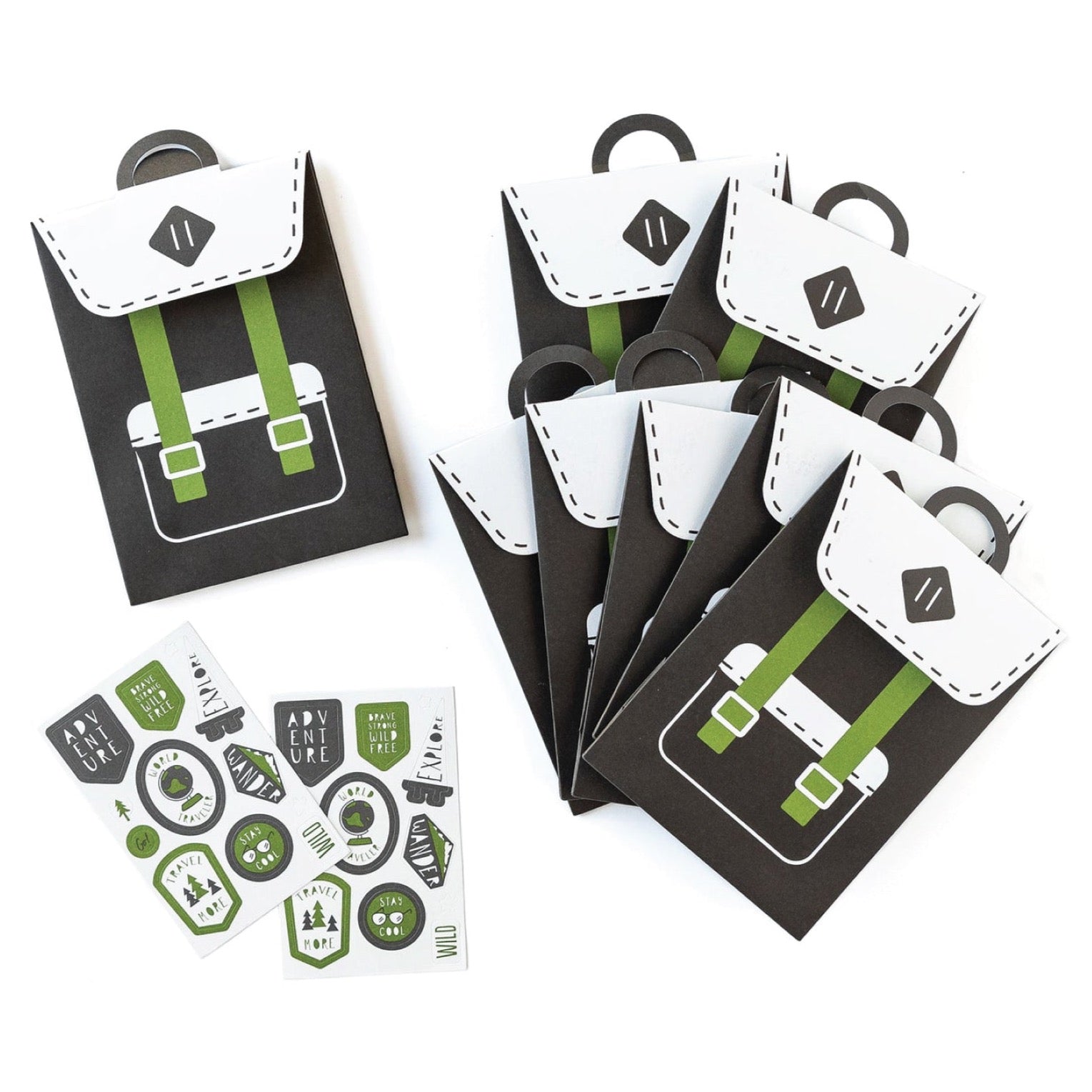 Happy Camper Backpack Favor Bags with Stickers 8ct | The Party Darling