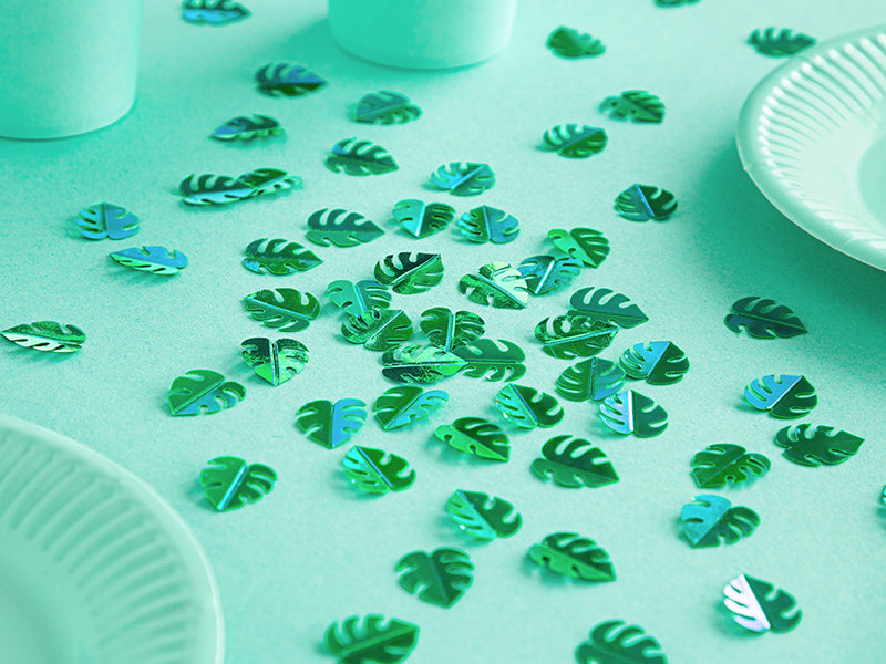 Metallic Green Palm Leaf Confetti - The Party Darling