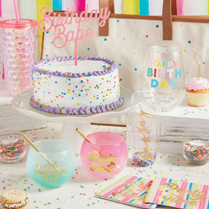 Multicolor Stripes Party Time Dessert Napkins 20ct - The Party Darling