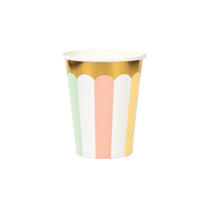 Pastel Striped Paper Cups 8ct | The Party Darling
