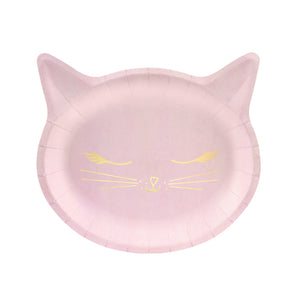 Pink Kitty Cat Lunch Plates 6ct | The Party Darling