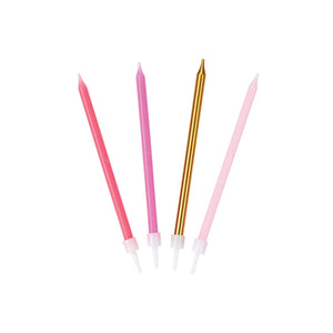 Assorted Pink Birthday Candles