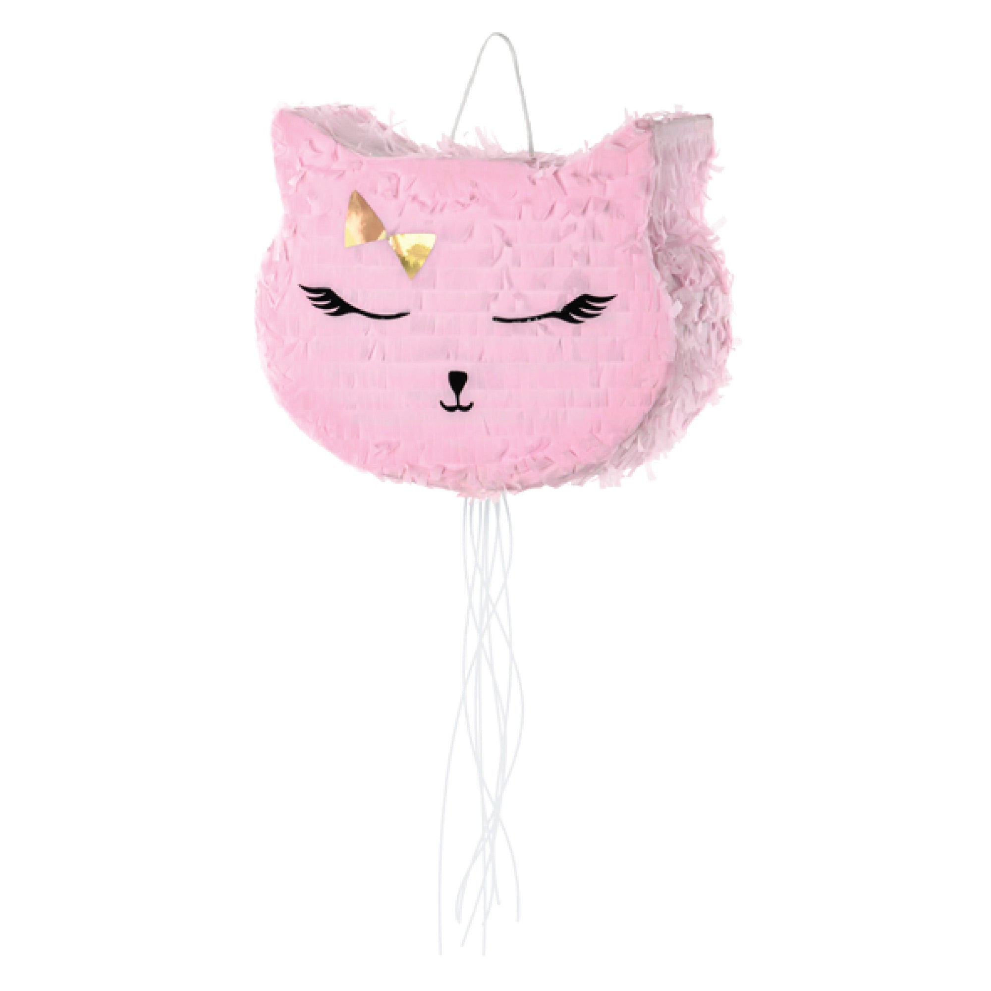 Pull String Pink Kitty Cat Piñata Decoration | The Party Darling