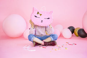 Pink Kitty Cat Pull Piñata - The Party Darling