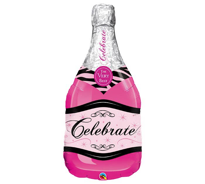 Pink Bubbly Wine Bottle Balloon | The Party Darling