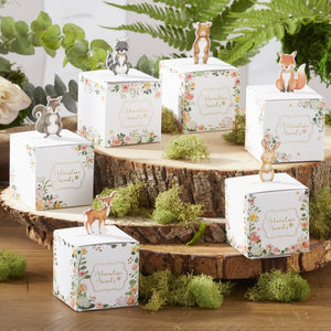 Floral Woodland Baby Favor Boxes 24ct | The Party Darling